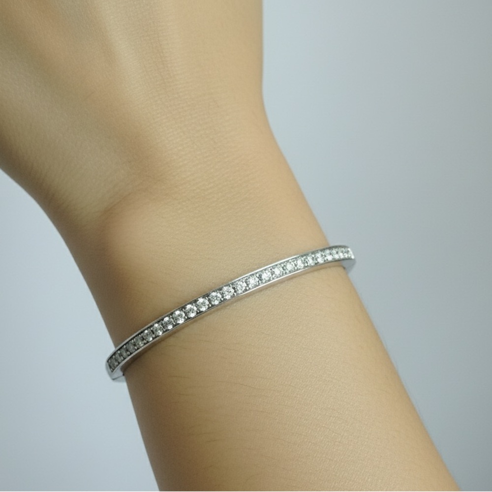 Sterling Silver .15cts Diamond 7 Inch Bracelet
